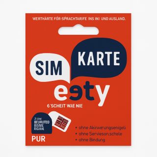 به نام زدن با پاسپورت، سیم‌کارت eetyy eety-Austria